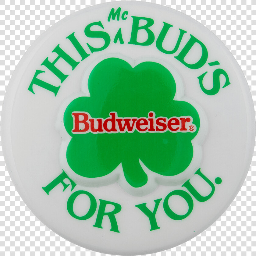 Budweiser 3d Shamrock Beer Busy Beaver Button Museum   Circle  HD Png DownloadTransparent PNG