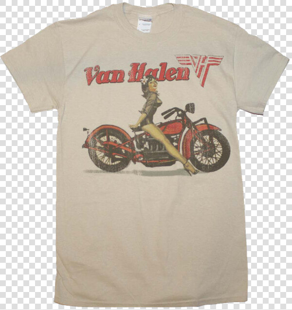 Van Halen Biker Pin Up Shirt  HD Png DownloadTransparent PNG