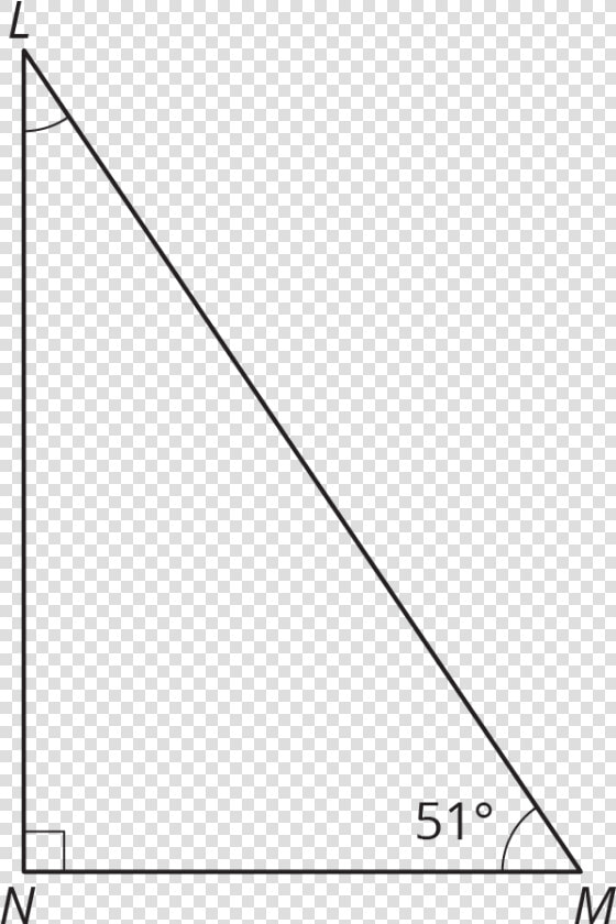 In Right Triangle Lmn  Angles L And M Are Complementary   Right Triangle  HD Png DownloadTransparent PNG