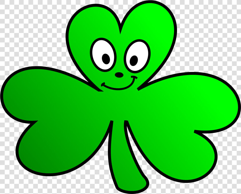 Green Shamrock Cartoon Face Clip Arts   Shamrock Clipart  HD Png DownloadTransparent PNG