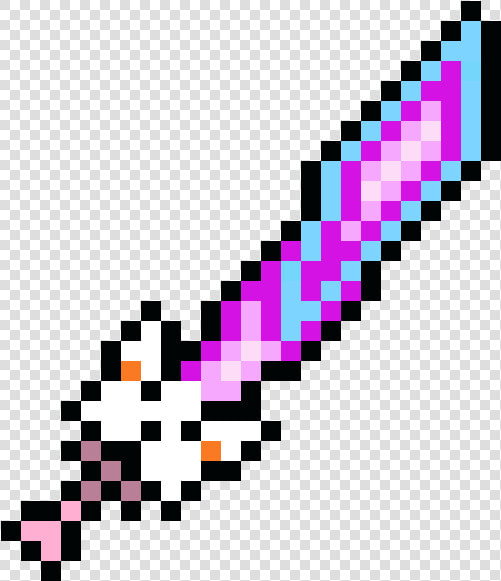 Pixel Sword Png   Meowmere Pixel Art  Transparent PngTransparent PNG