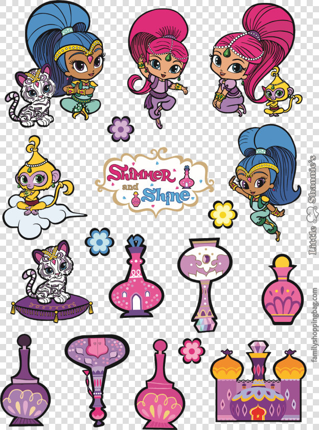 Shimmer And Shine Party Free Download Images For Stickers    Centros De Mesa De Shimmer Y Shine Decoraciones  HD Png DownloadTransparent PNG