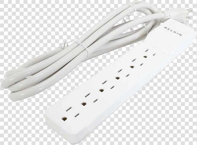 Be106000 10  6 Outlets  10 Ft Cord  125v 15a  White    Wire  HD Png DownloadTransparent PNG