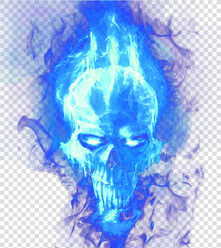 Blue Flame Png Transparent Image   Blue Flame Skull Png  Png DownloadTransparent PNG