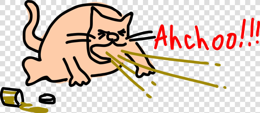 Sneezing Cat Clip Arts   Sneezing Clipart Gif  HD Png DownloadTransparent PNG