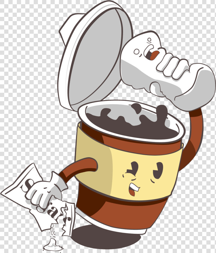 Cartoon Coffee Crosshatch Studio   Cartoon  HD Png DownloadTransparent PNG