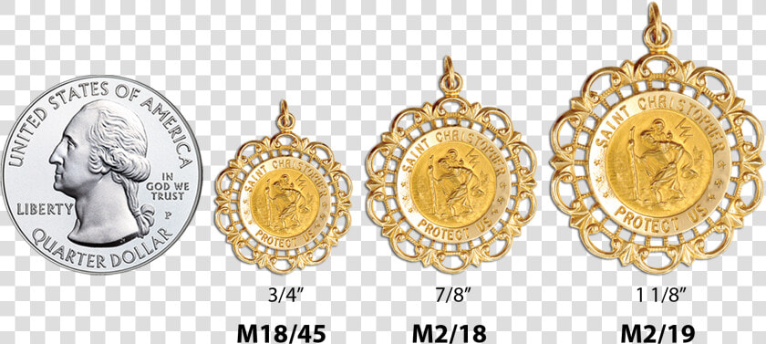 Saint Christopher Medallion In Filigree Frame   Earrings  HD Png DownloadTransparent PNG