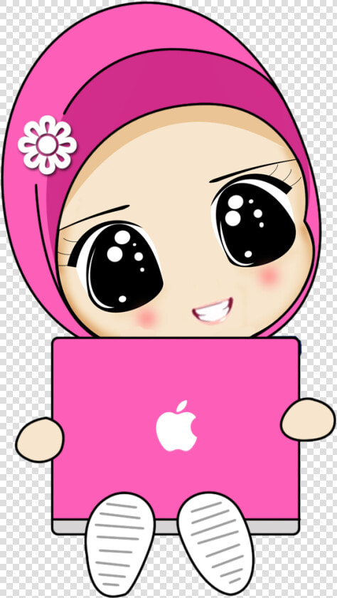 Satire Drawing Islam   Cute Cartoon Muslimah Girl  HD Png DownloadTransparent PNG