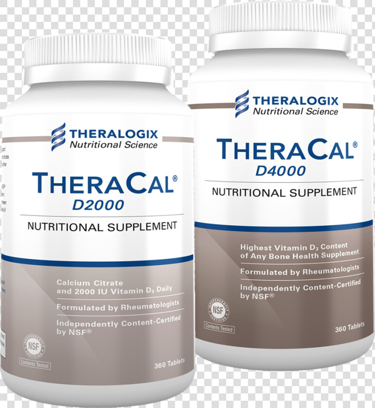 Theracal Is A Bone Health Supplement That Contains   Calcium 4000 Mg  HD Png DownloadTransparent PNG