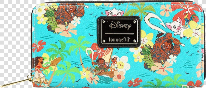 Moana Floral Print 8” Faux Leather Zip around Wallet   Wallet  HD Png DownloadTransparent PNG