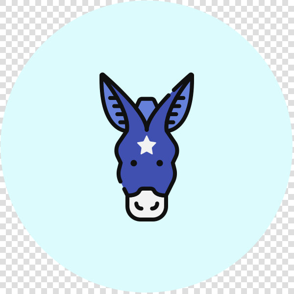 Democrat Donkey Icon   Cartoon  HD Png DownloadTransparent PNG