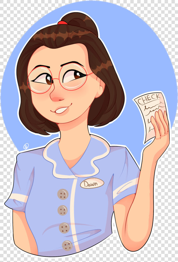 Dawn Waitress Fan Art  HD Png DownloadTransparent PNG