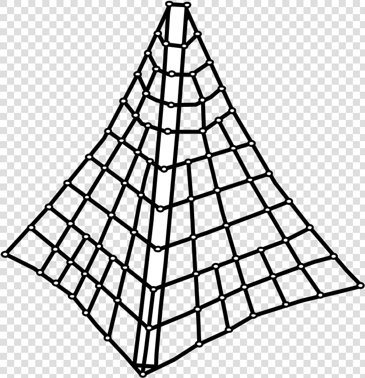 Spider Net Climber  Triangle  Black And White   Clip Art  HD Png DownloadTransparent PNG