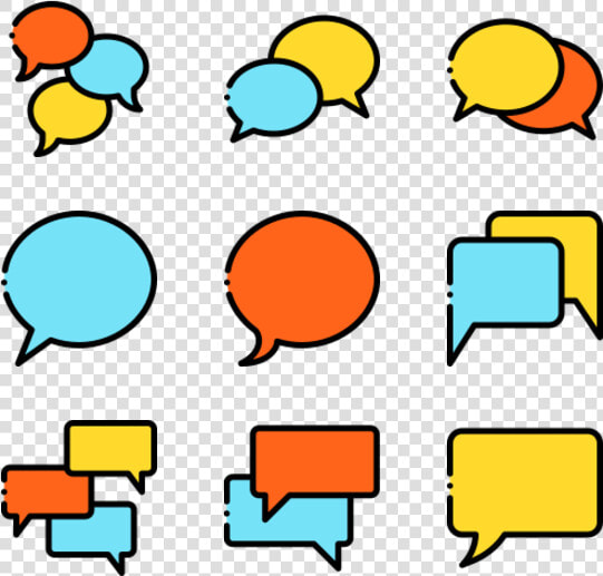 Speech Bubbles   Speech Bubbles Color Icon  HD Png DownloadTransparent PNG