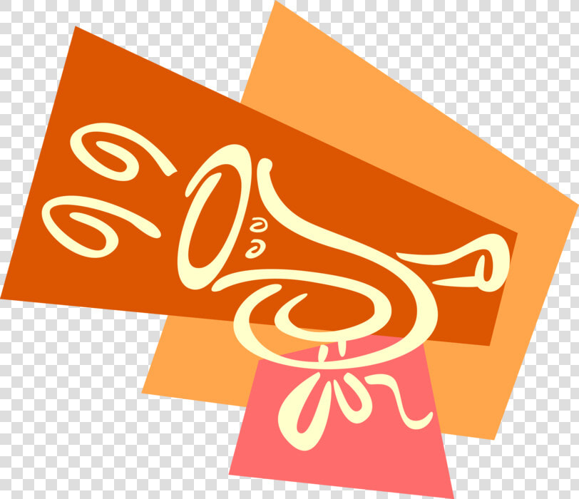 Vector Illustration Of Bugle Horn Christmas Decoration   Calligraphy  HD Png DownloadTransparent PNG