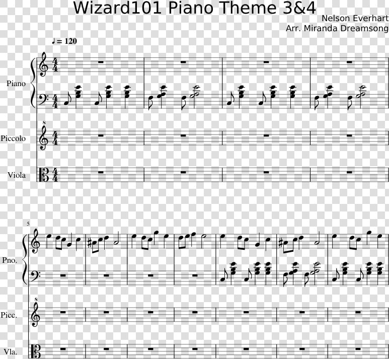 Wizard101 Sheet Music  HD Png DownloadTransparent PNG