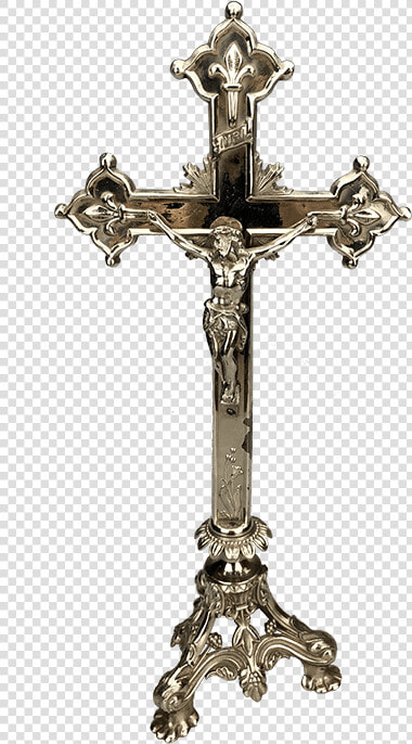 Antique Baroque European Silvered Alter Crucifix   Cross  HD Png DownloadTransparent PNG