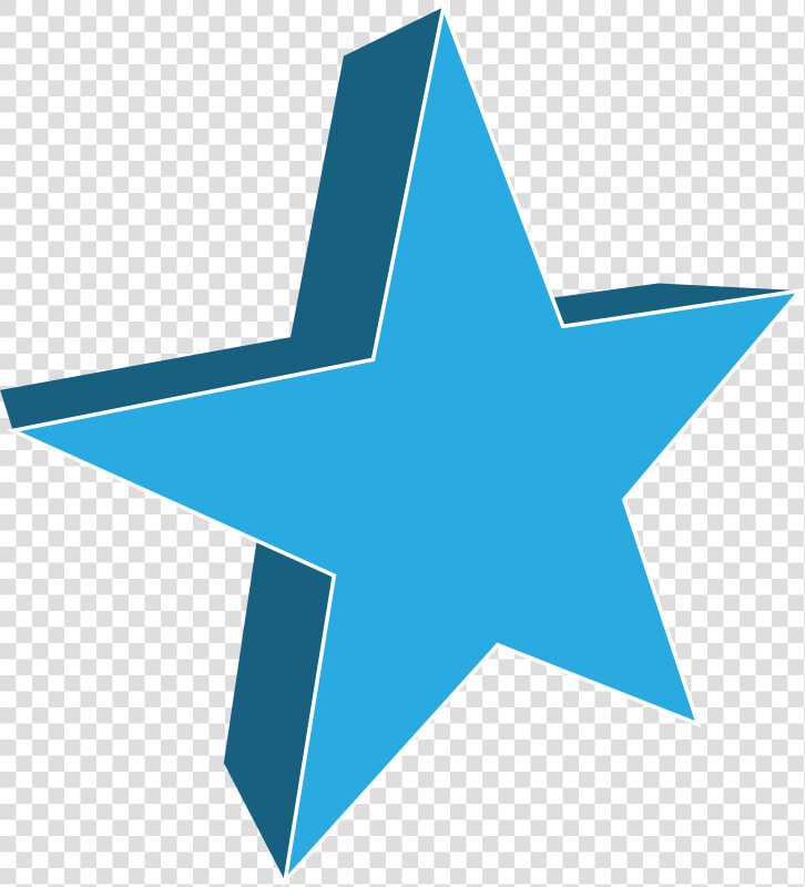 Blue star symmetry   2 D Star  HD Png DownloadTransparent PNG