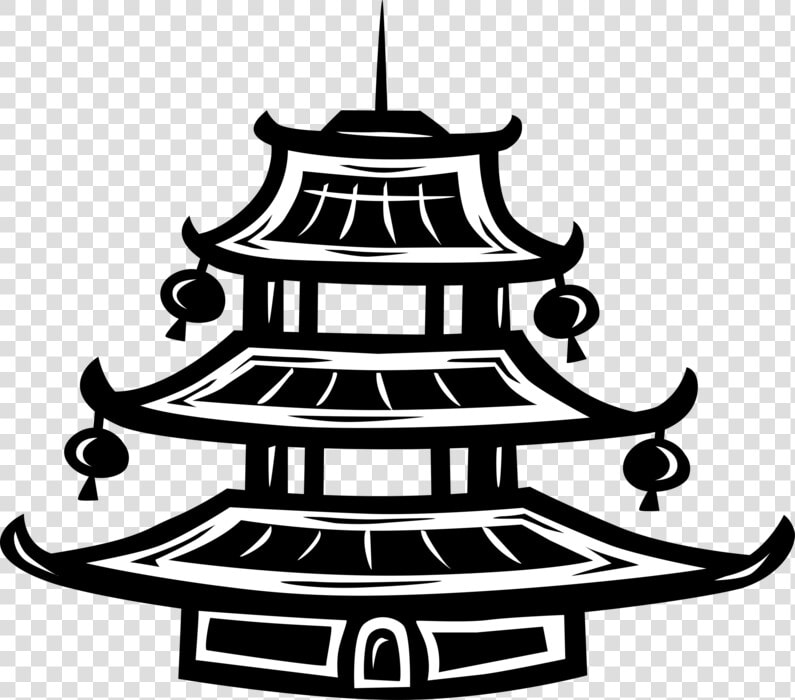 Vector Illustration Of Chinese Or Japanese Pagoda Buddhist  HD Png DownloadTransparent PNG