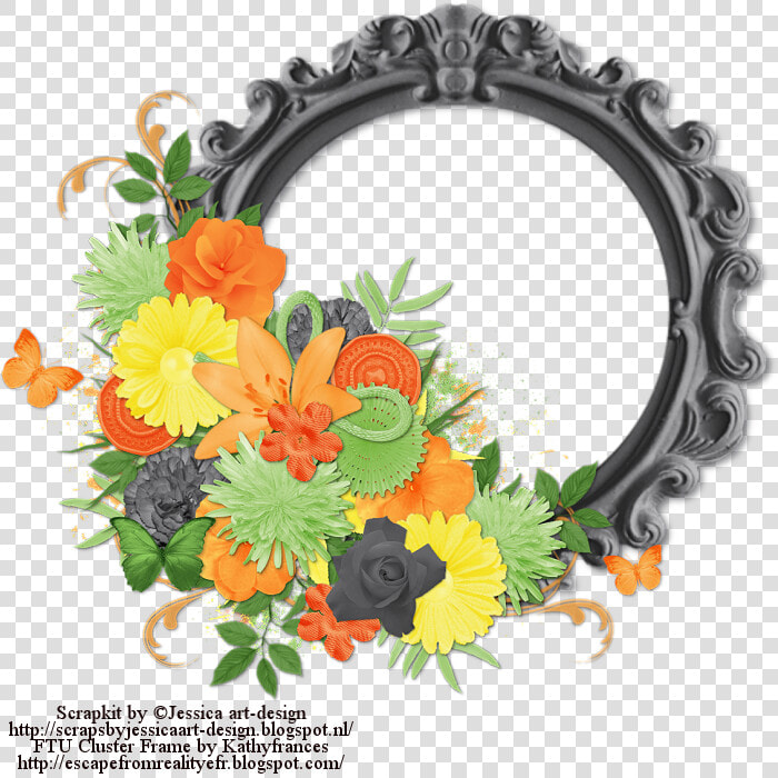 Ftu Cluster Frame Autumn Flowers   Petal  HD Png DownloadTransparent PNG