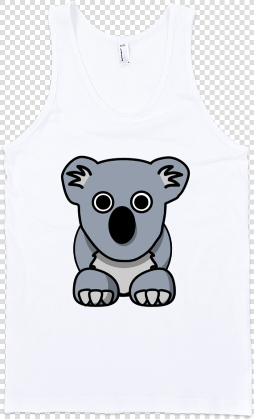 Koala Fine Jersey Tank Top Unisex By Itee   White Top Front Transparent Background  HD Png DownloadTransparent PNG