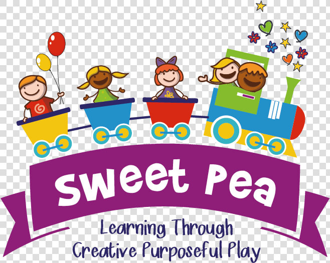 Sweet Pea Nursery Train Logo   Cartoon  HD Png DownloadTransparent PNG