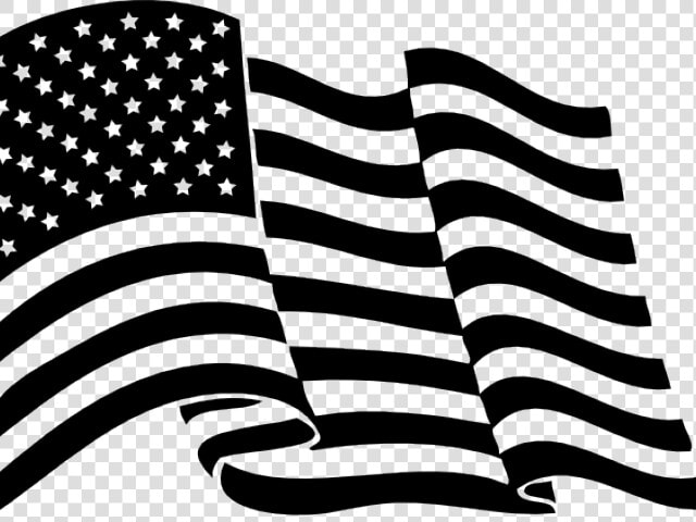 Drawn American Flag Transparent Background   Waving American Flag Vector Black And White  HD Png DownloadTransparent PNG