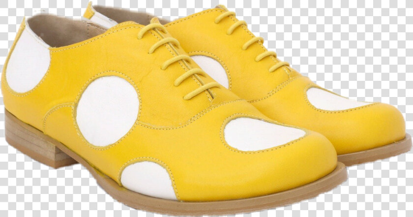  shoes  clownshoes  yellow  white  polkadot  modern   Outdoor Shoe  HD Png DownloadTransparent PNG