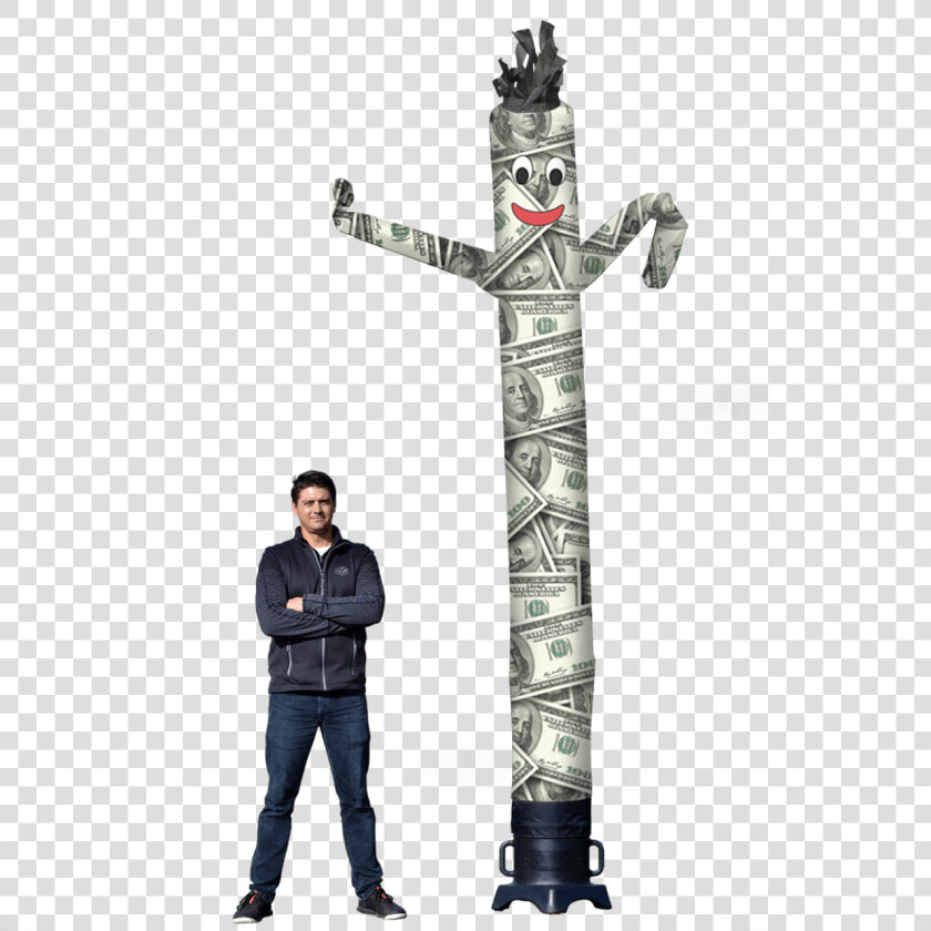 Billionaire Air Dancers Inflatable Tube Man Character   Totem Pole  HD Png DownloadTransparent PNG