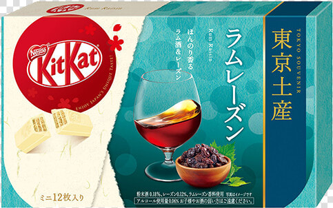 Kit Kat Tokyo Rum Raisin Flavor   Japanese Green Kit Kat Flavors  HD Png DownloadTransparent PNG