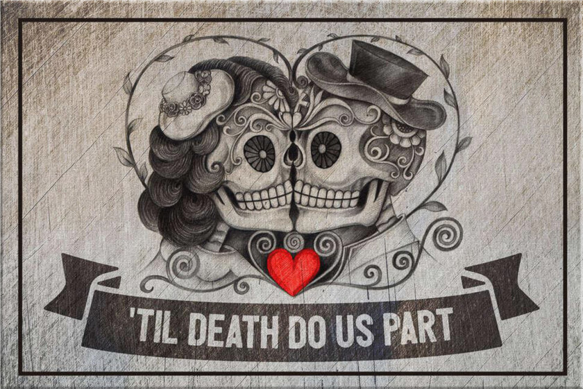 Til Death Do Us Part   Day Of The Dead Wedding Skulls  HD Png DownloadTransparent PNG