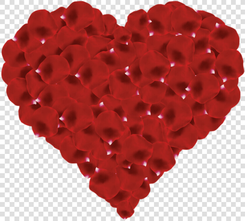 Rose Heart Png Free Transparent Background   Rose Petals Heart Transparent  Png DownloadTransparent PNG