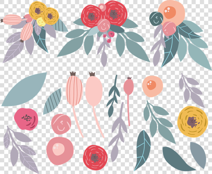 Flowers  Illustration Of The Flowers  Cartoon Flowers   Many Flowers Silhouette  HD Png DownloadTransparent PNG