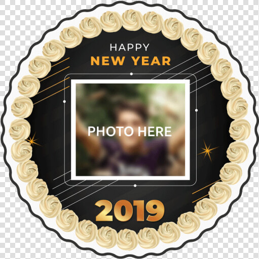 Happy New Year 2019 Photo Cake   Happy New Year 2019 Cake  HD Png DownloadTransparent PNG