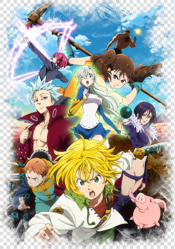 Net Nanatsu No Taizai Nnt Anime Meliodas Hawk King   Seven Deadly Sins Cover  HD Png DownloadTransparent PNG