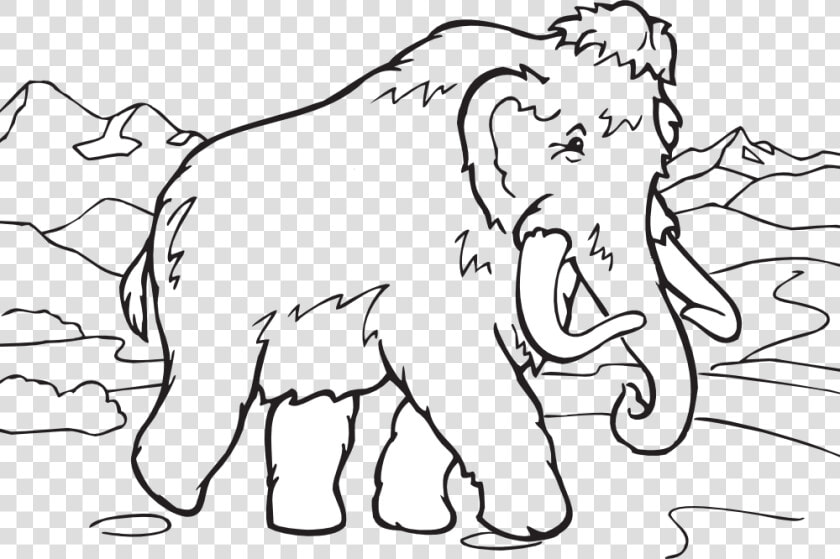 Indian Clipart Free For Coloring Book Image Transparent   Imagenes De Mamuts Para Dibujar  HD Png DownloadTransparent PNG