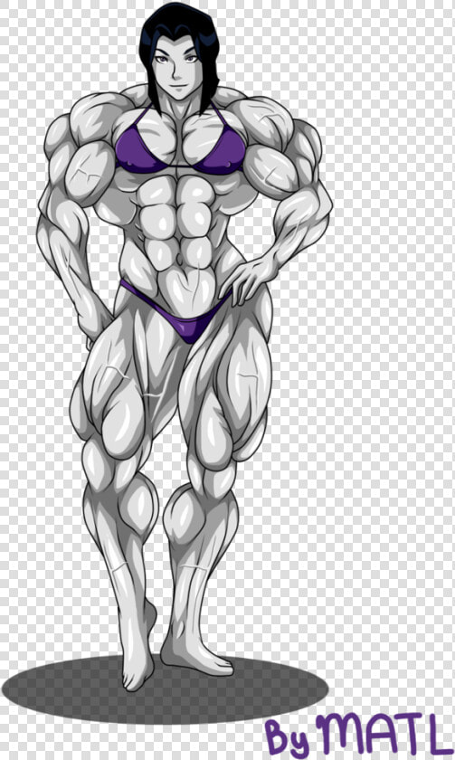 Drawing Abs Muscular Person   Teen Titans Raven Muscle  HD Png DownloadTransparent PNG