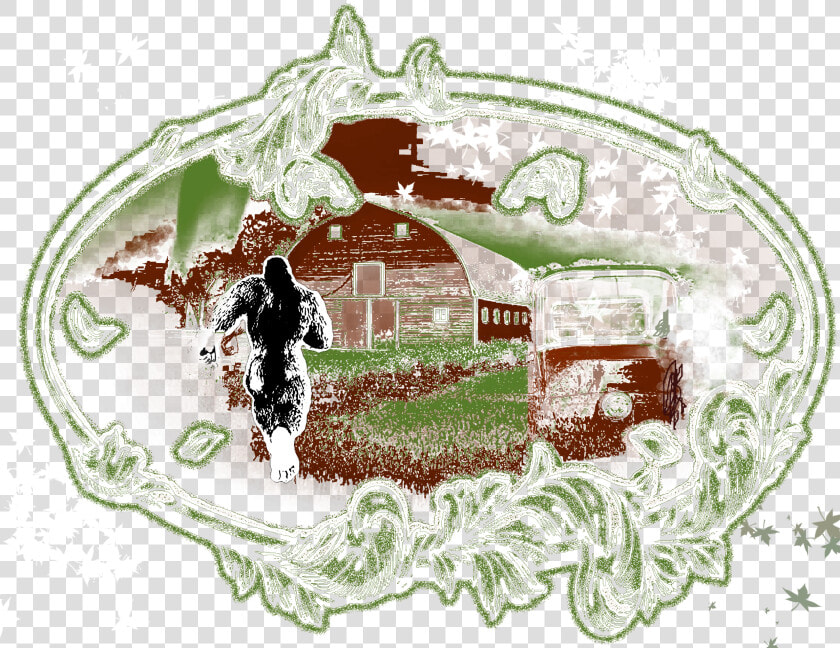 Sasquatch Running Thru The American Jungle   Illustration  HD Png DownloadTransparent PNG