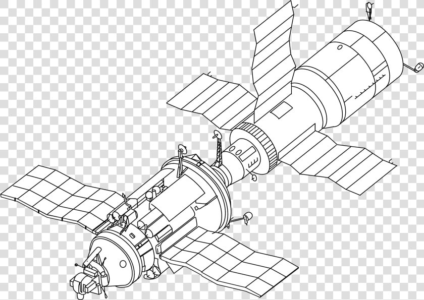 Salyut 7 And Cosmos 1686 Drawing  HD Png DownloadTransparent PNG