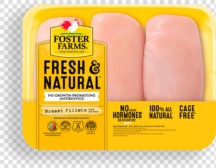 Boneless Skinless Breast Fillets   Foster Farms Fresh And Natural Chicken  HD Png DownloadTransparent PNG