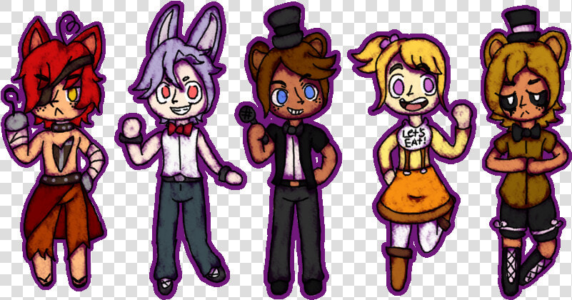 Here’s Are Designs For The 5 Classic Animatronics    Cartoon  HD Png DownloadTransparent PNG