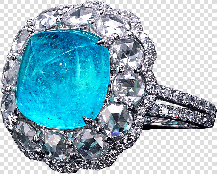 Leon Mege Paraiba Ring R4238   Brazilian Paraiba Tourmaline Spiritual Meaning  HD Png DownloadTransparent PNG