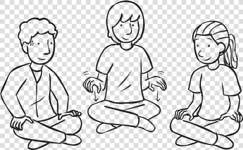 Three People Sitting In A Circle Tapping Their Hands   Sitting  HD Png DownloadTransparent PNG