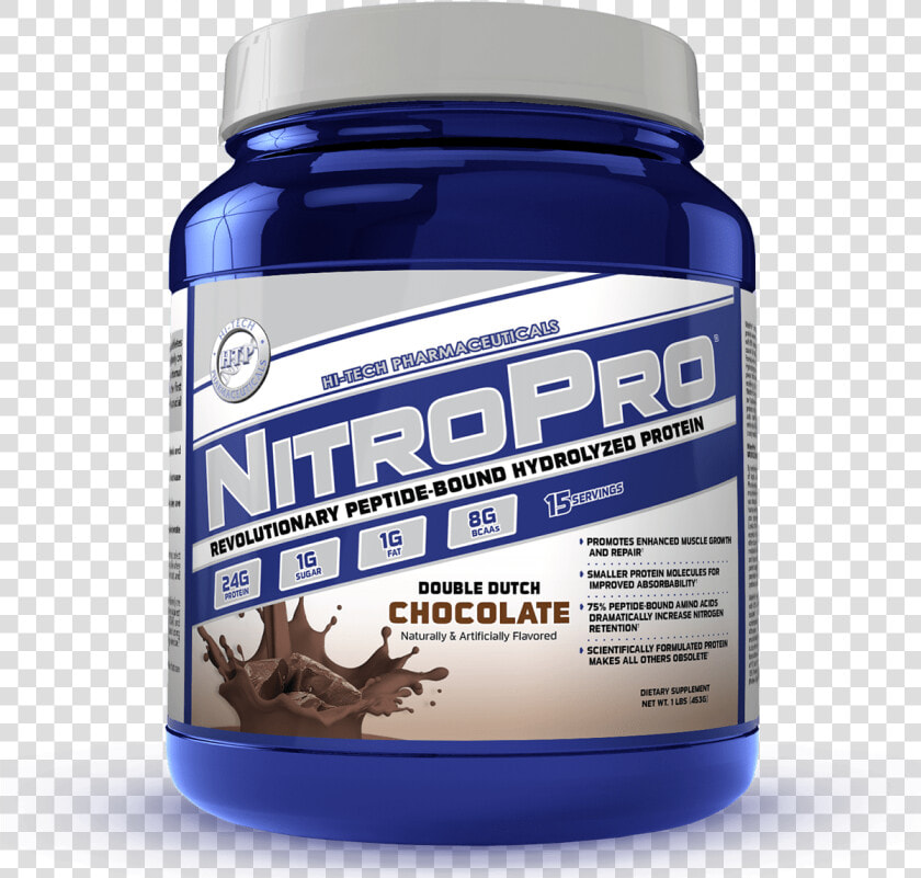 Hi Tech Pharmaceuticals Sports Nutrition  amp  More Chocolate   Hi tech Pharmaceuticals Nitropro 1lb  HD Png DownloadTransparent PNG