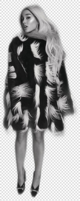  arianagrande  ariana  grande  model  black  white   Fur Clothing  HD Png DownloadTransparent PNG