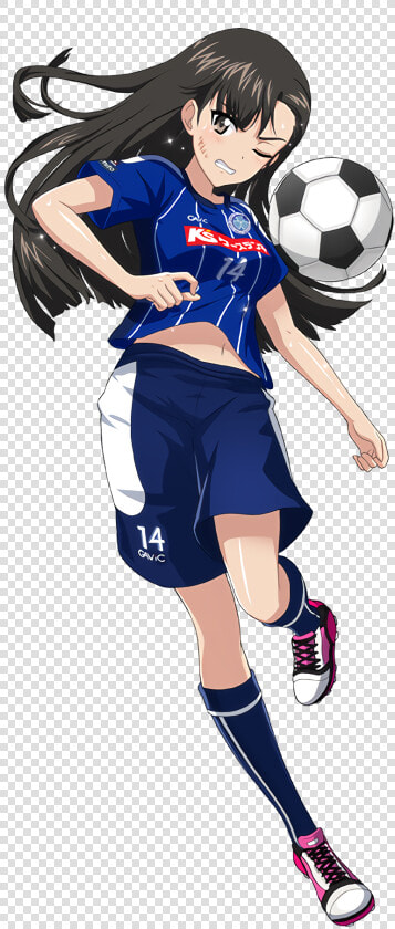 Anime Girl Playing Soccer   Png Download   Anime Girl Playing Soccer  Transparent PngTransparent PNG