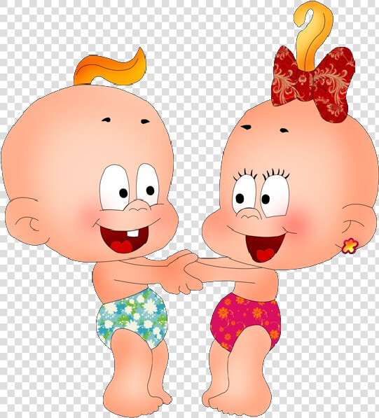 Funny Baby Boy And Girl Playing Clip Art Images   Cute Couple Baby Cartoon  HD Png DownloadTransparent PNG