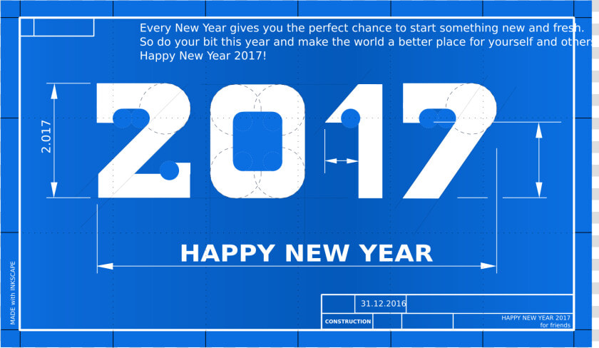 Happy New Year Blueprint Clip Arts   Electric Blue  HD Png DownloadTransparent PNG