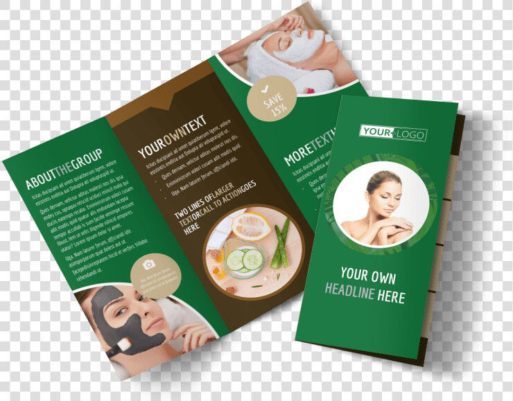 Spa Facial Treatments Brochure Template Preview   Coffee Tri Fold Brochure  HD Png DownloadTransparent PNG