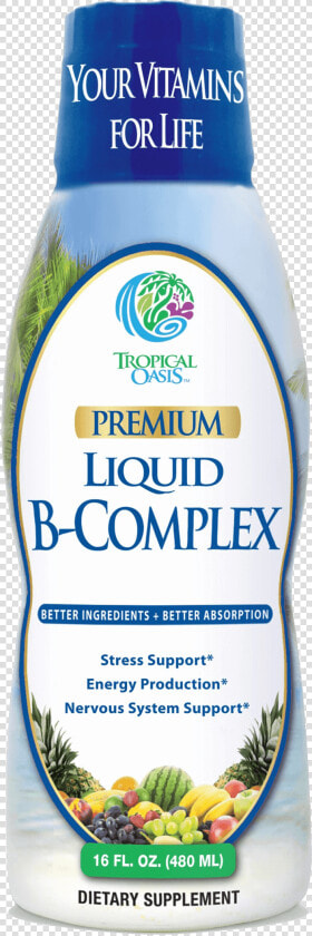 Tropical Oasis Premium Liquid B complex   Liquid Vitamins For Adults  HD Png DownloadTransparent PNG